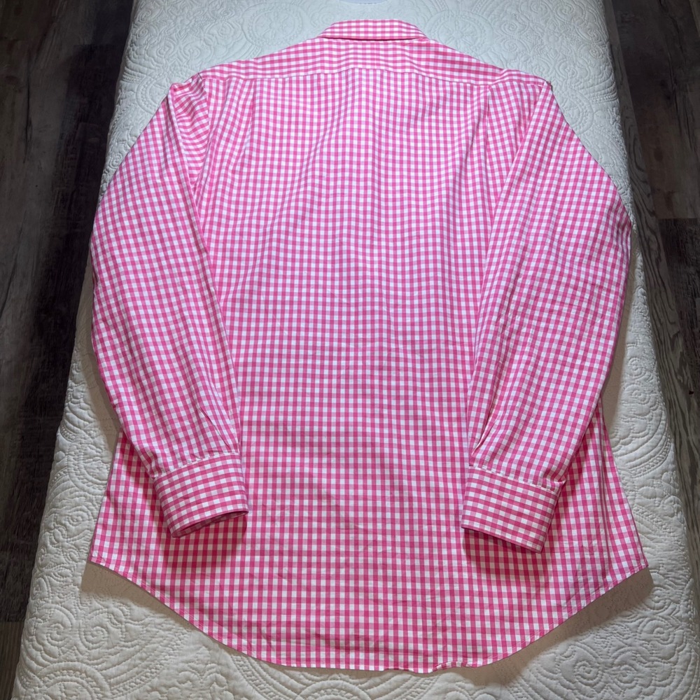 Polo Ralph Lauren Men's‎ Pink Gingham Custom Fit Button Down Shirt Size 16 1/2 - Picture 3 of 6